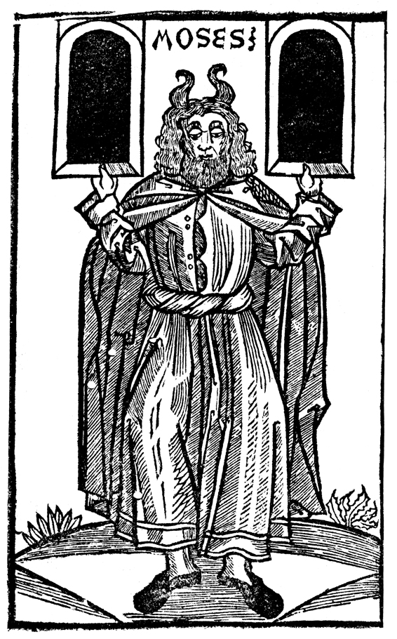 Изображение моисея с рогами почему
